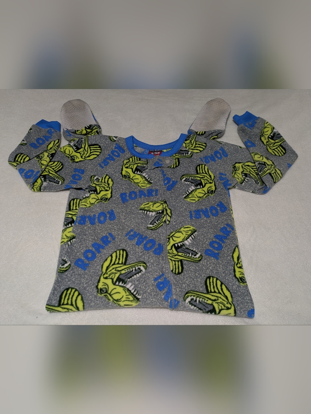 Mac Henry Boys' Footed One-Piece Pajamas - Dinosaur "ROAR!" Print